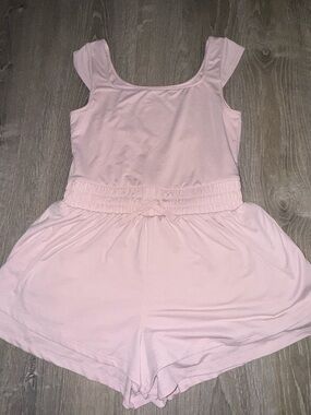 abercrombie kids light pink scoop romper